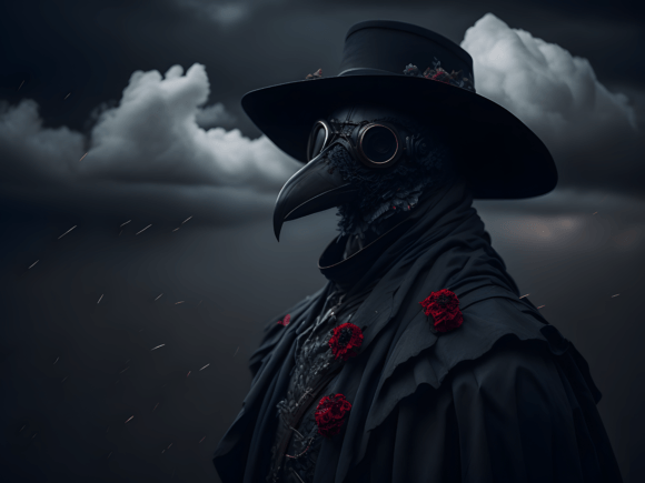 Download Plague Doctor Floral Gothic Illustration - Gothic illustration Collection