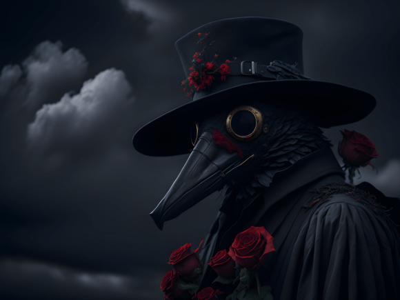 Download Plague Doctor Floral Gothic Illustration - Gothic illustration Collection